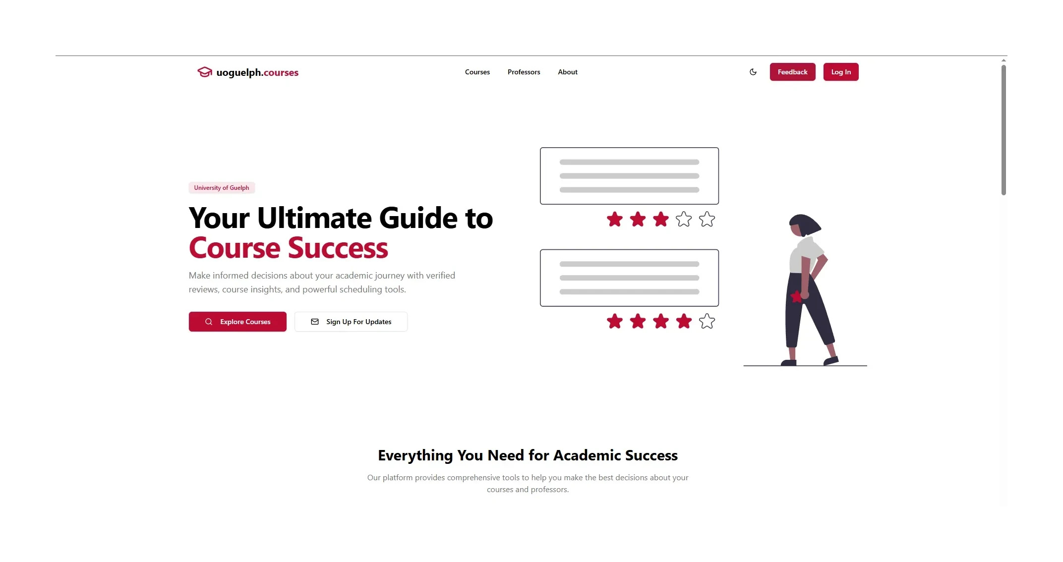 University of Guelph Full Stack Project